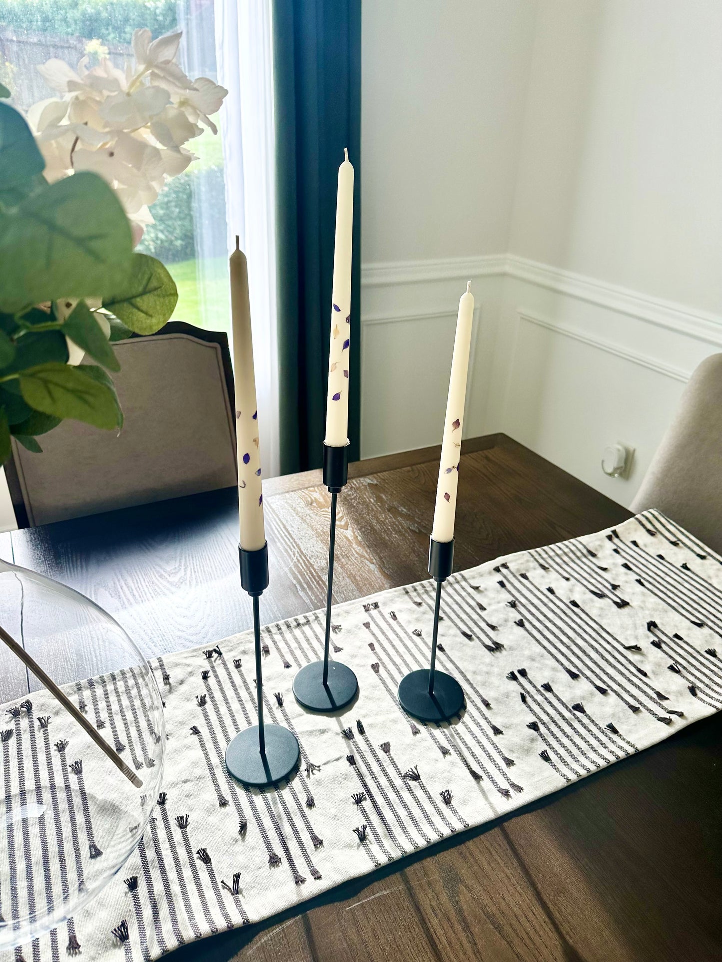 Beach linen Candle Sticks