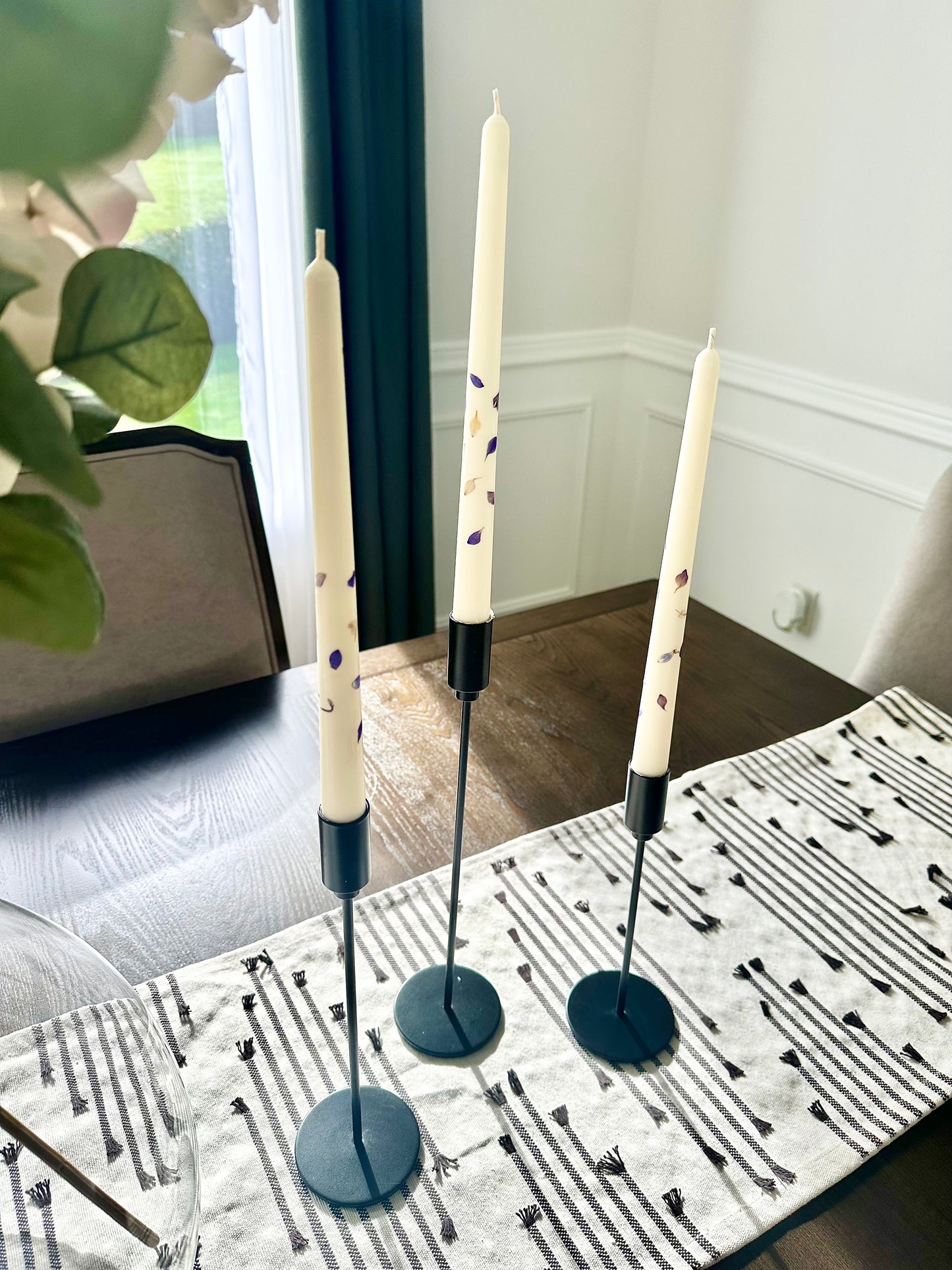 Beach linen Candle Sticks